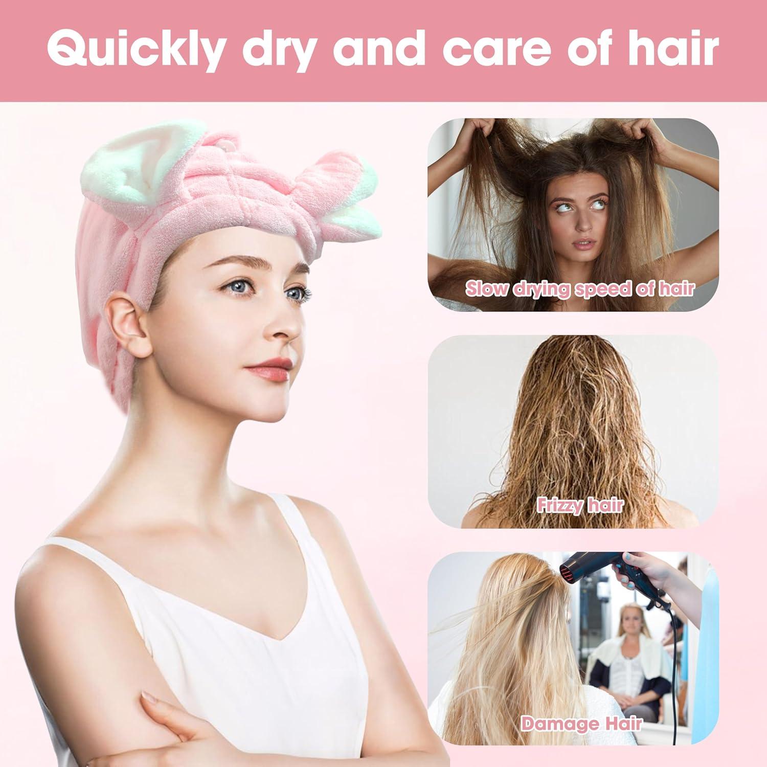 Juego de Toallas de Microfibra Premium fhgnysm 3 Piezas Coral