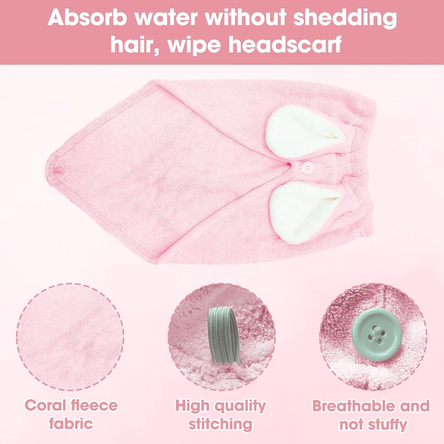 Juego de Toallas de Microfibra Premium fhgnysm 3 Piezas Coral