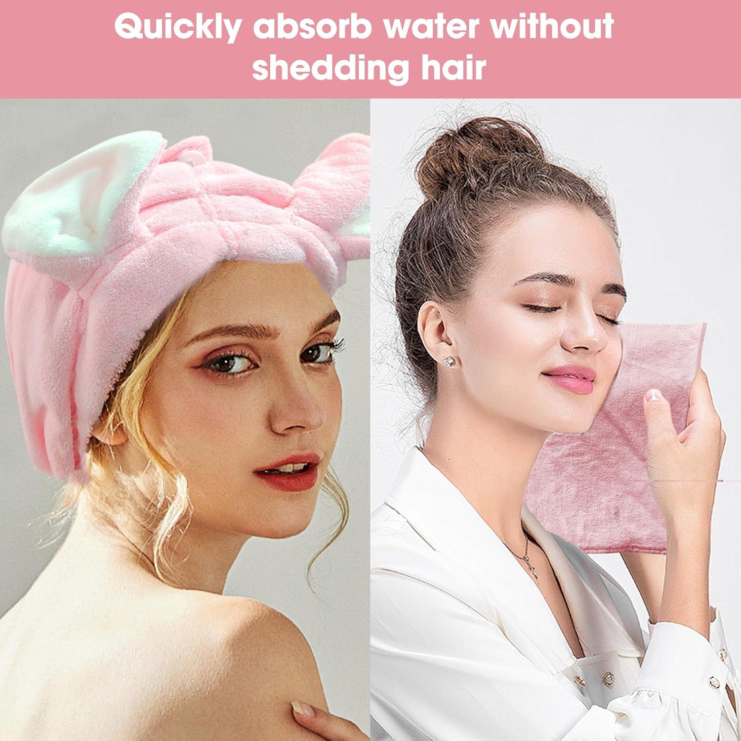 Juego de Toallas de Microfibra Premium fhgnysm 3 Piezas Coral