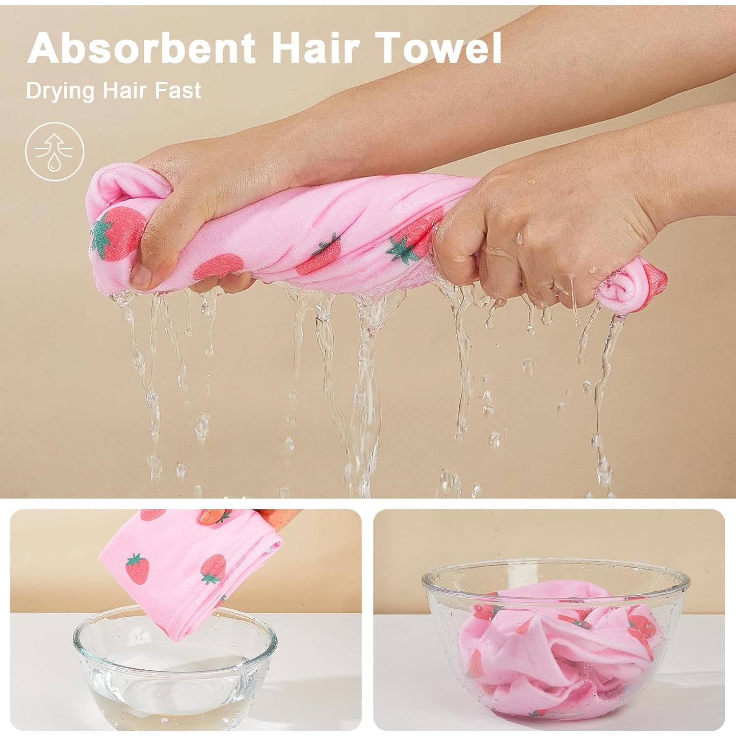 Toalla de Microfibra para Cabello Unicorn Castle 2Pack Rosa