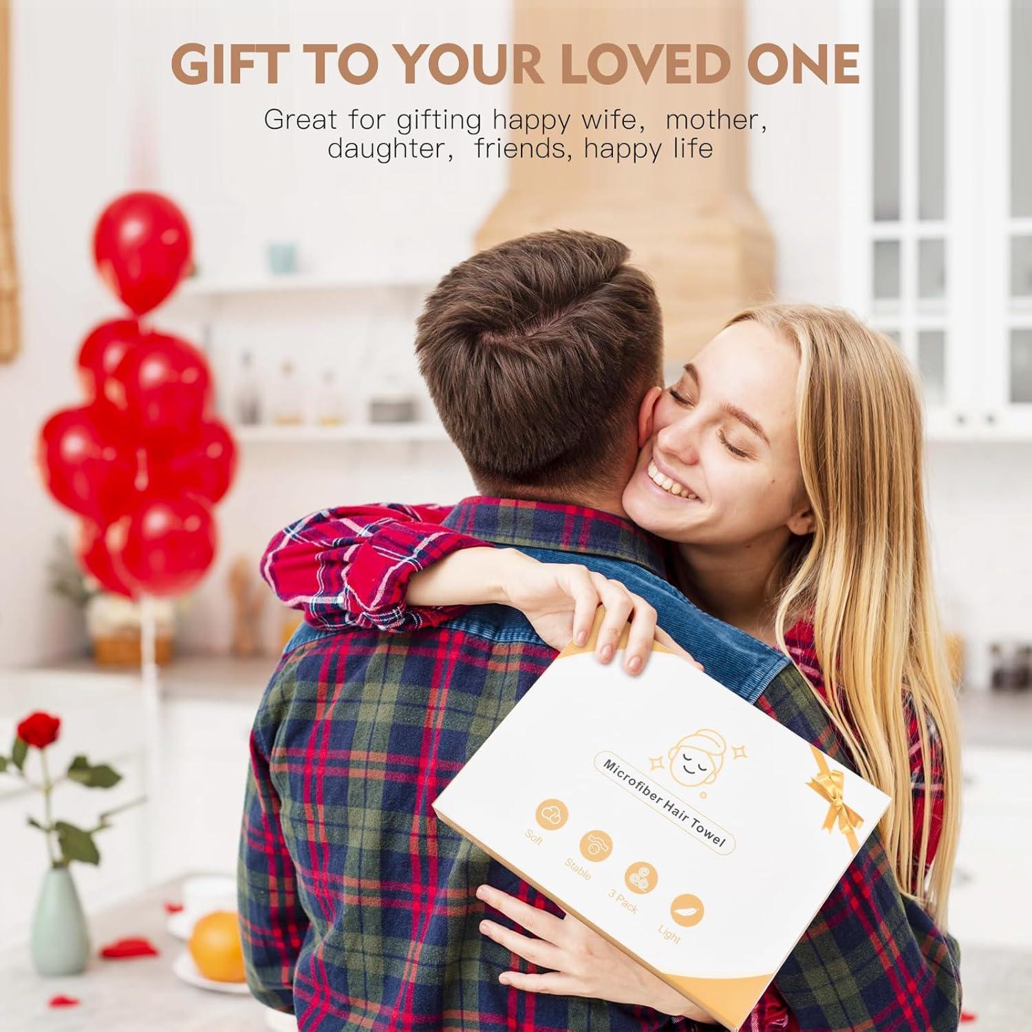 Toalla de Microfibra OEAGO para Cabello - 3 Unidades Anti Frizz