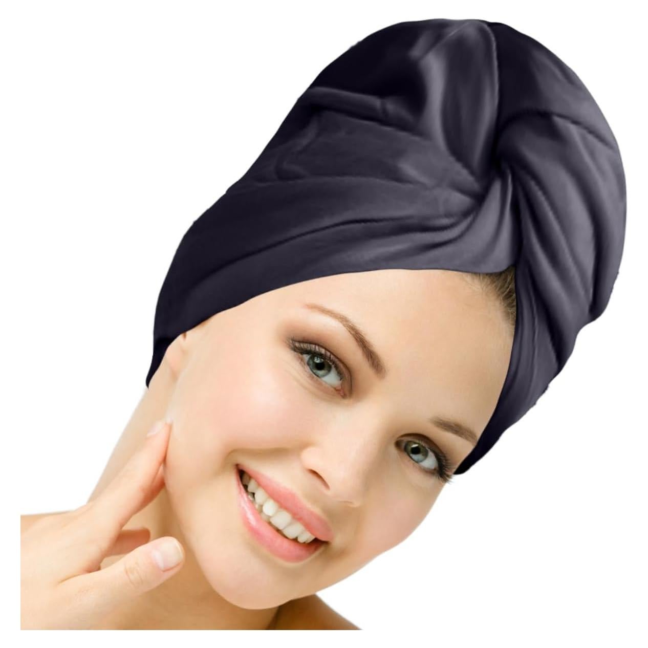 Toalla de Cabello Radiant Queen 100% Algodón Gris Ballena 68.6x25.4cm