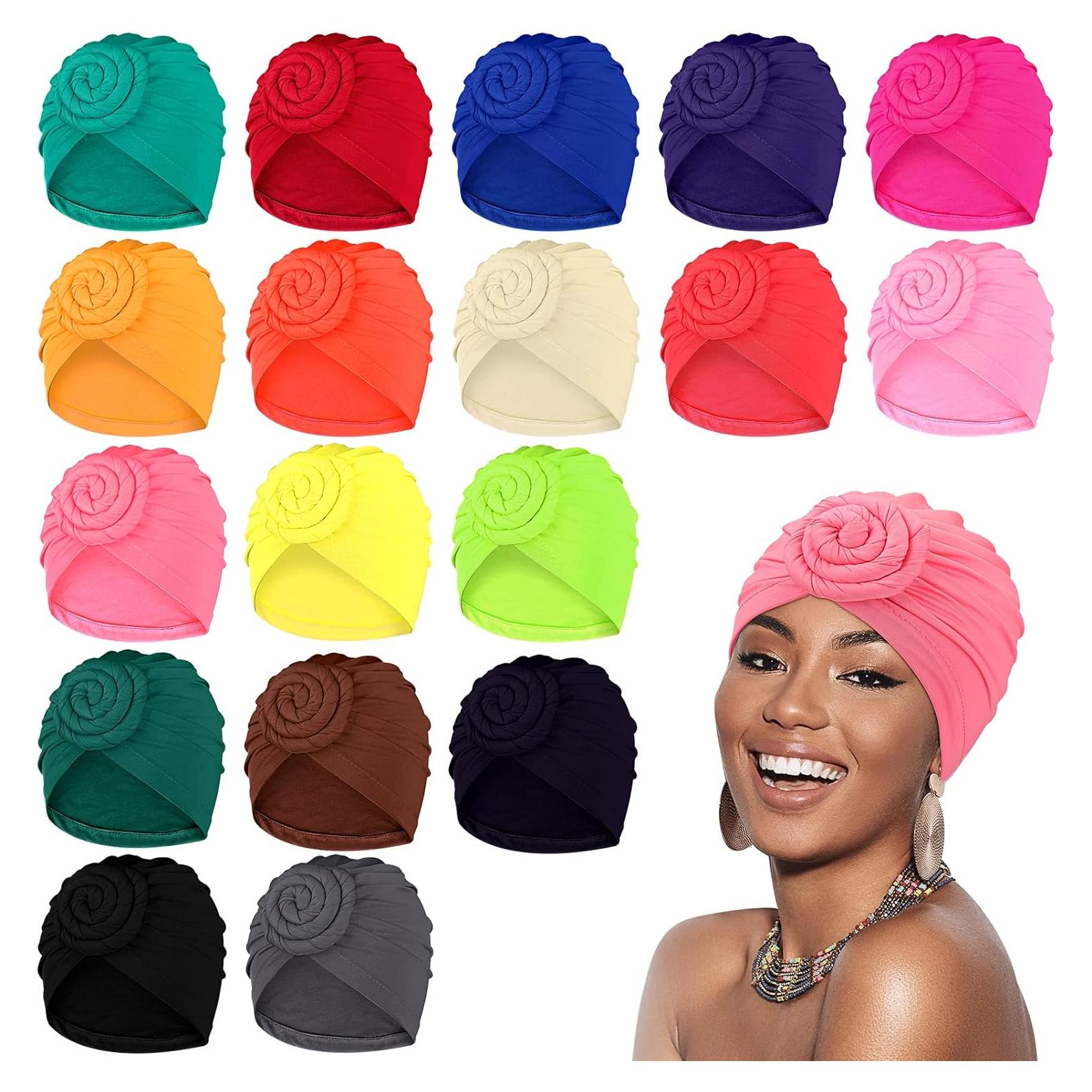 18 Piezas Bonete Africano para Dormir JaGely - Turbantes de Mujer
