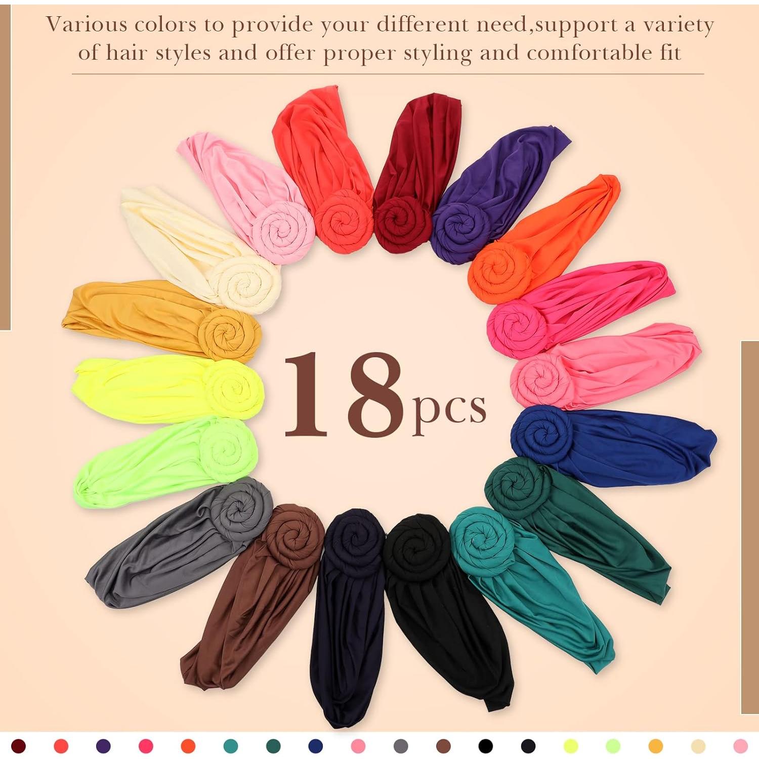 18 Piezas Bonete Africano para Dormir JaGely - Turbantes de Mujer