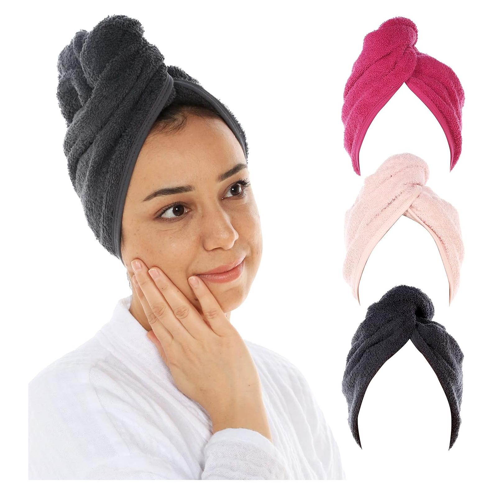 Gorro de Ducha Cacala para Mujeres - Toalla Absorbente 3 Piezas