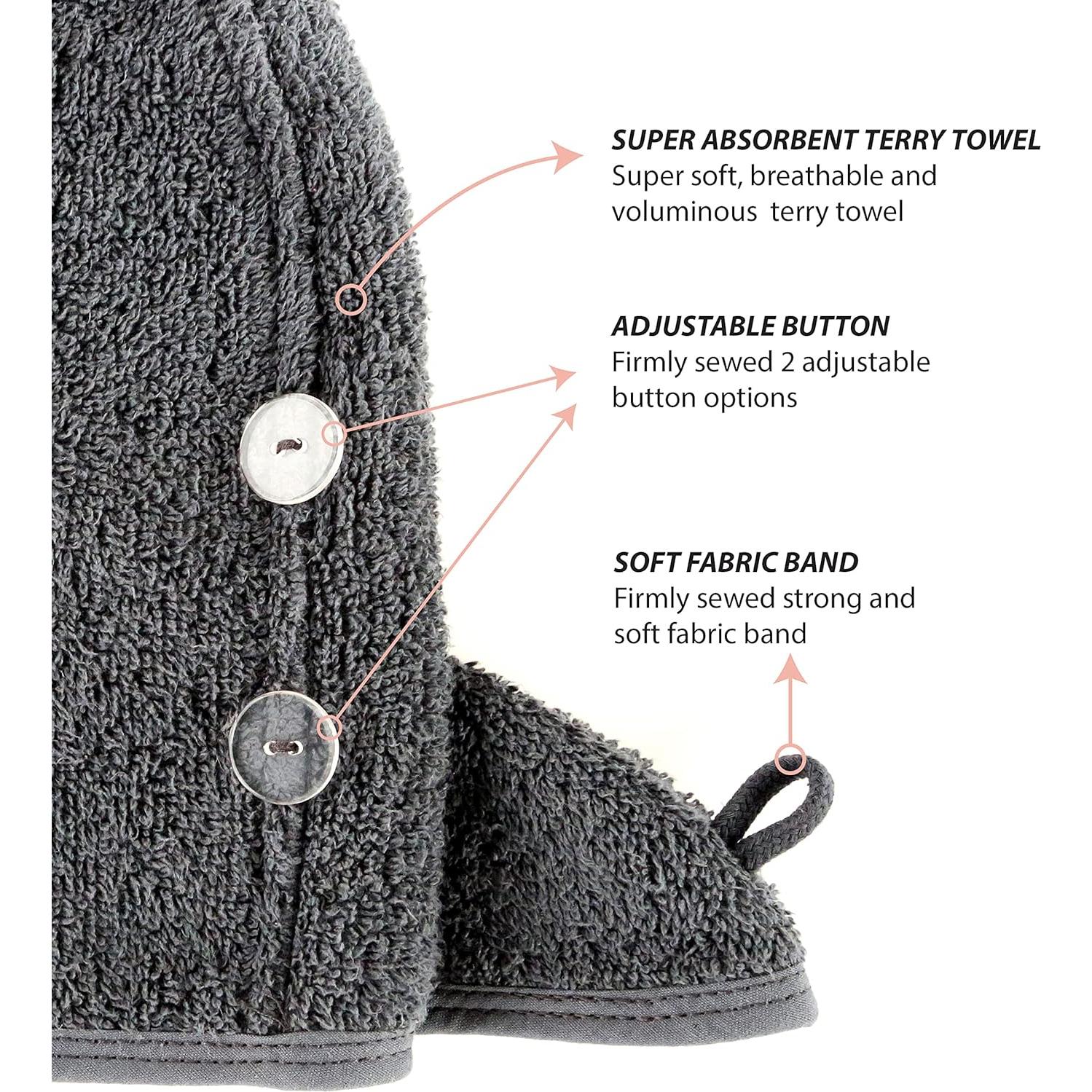 Gorro de Ducha Cacala para Mujeres - Toalla Absorbente 3 Piezas