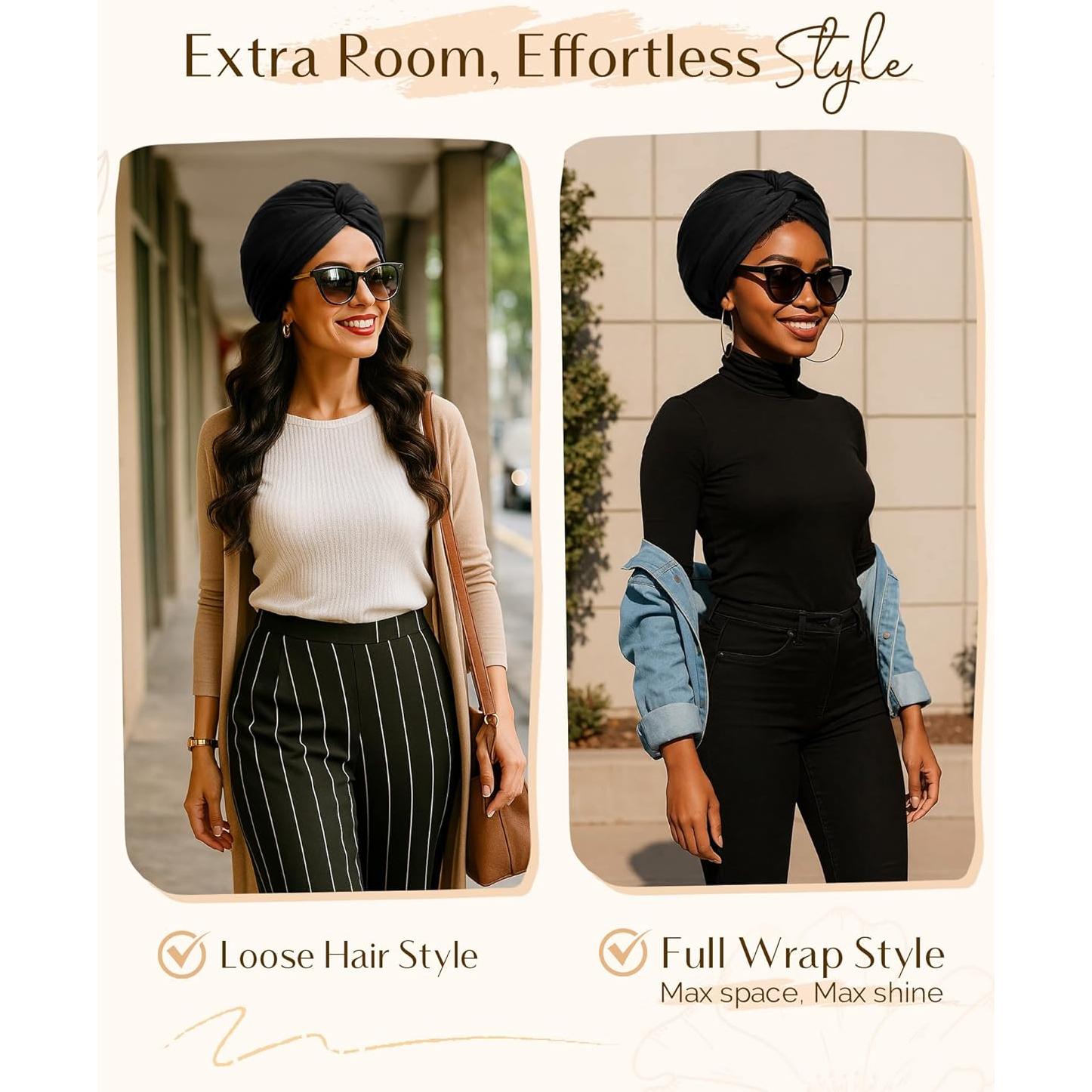 Turbante de Seda YANIBEST para Dormir - Ajuste Seguro y Suave