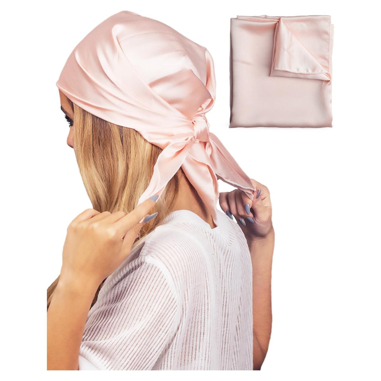 Bufanda de Satén Kitsch para Mujeres - Bonete de Sueño 71x76 cm