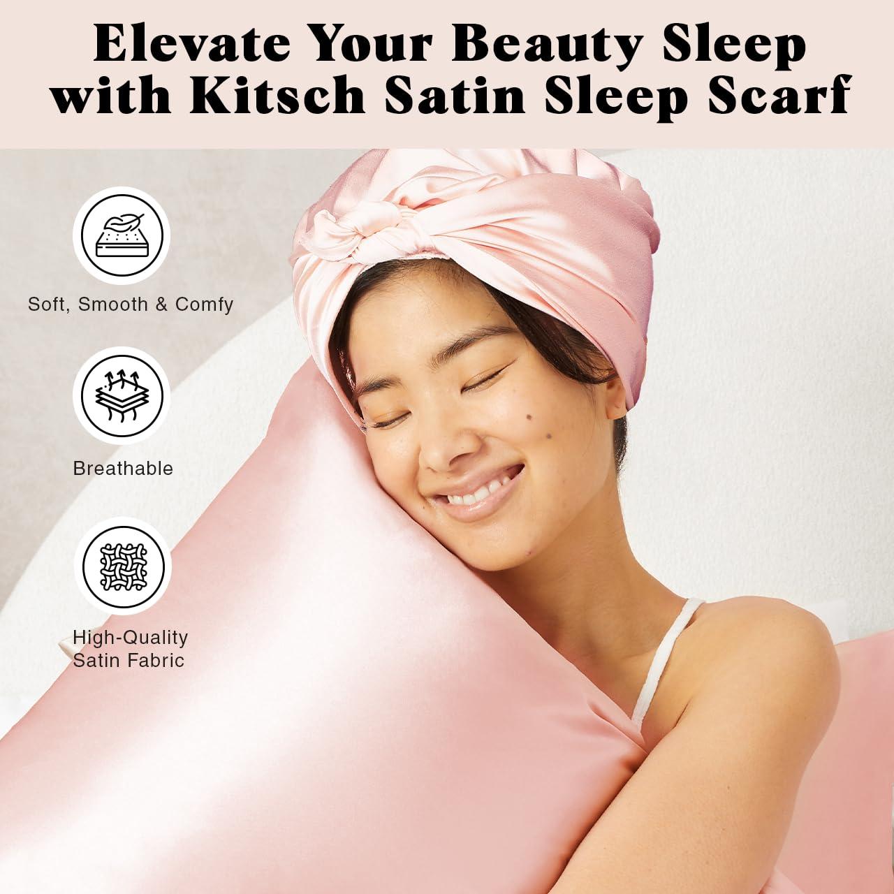 Bufanda de Satén Kitsch para Mujeres - Bonete de Sueño 71x76 cm