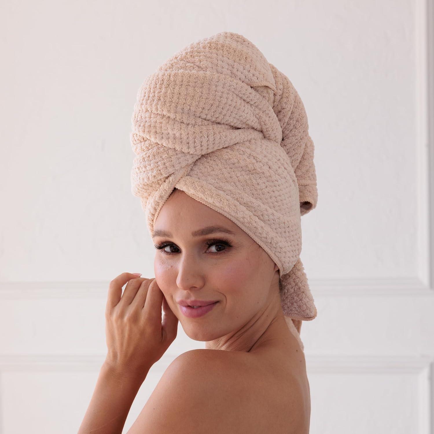 Toalla de Microfibra Curly Girl Coral 104x79 cm Anti-Frizz