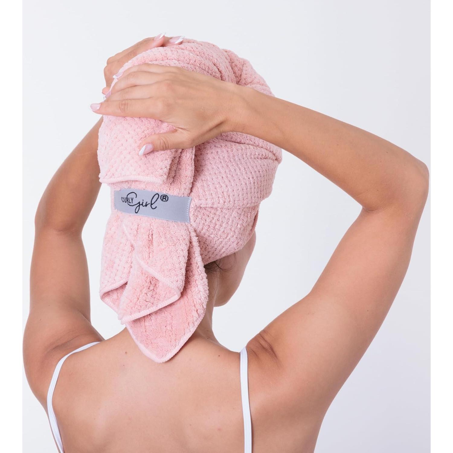 Toalla de Microfibra Curly Girl Coral 104x79 cm Anti-Frizz