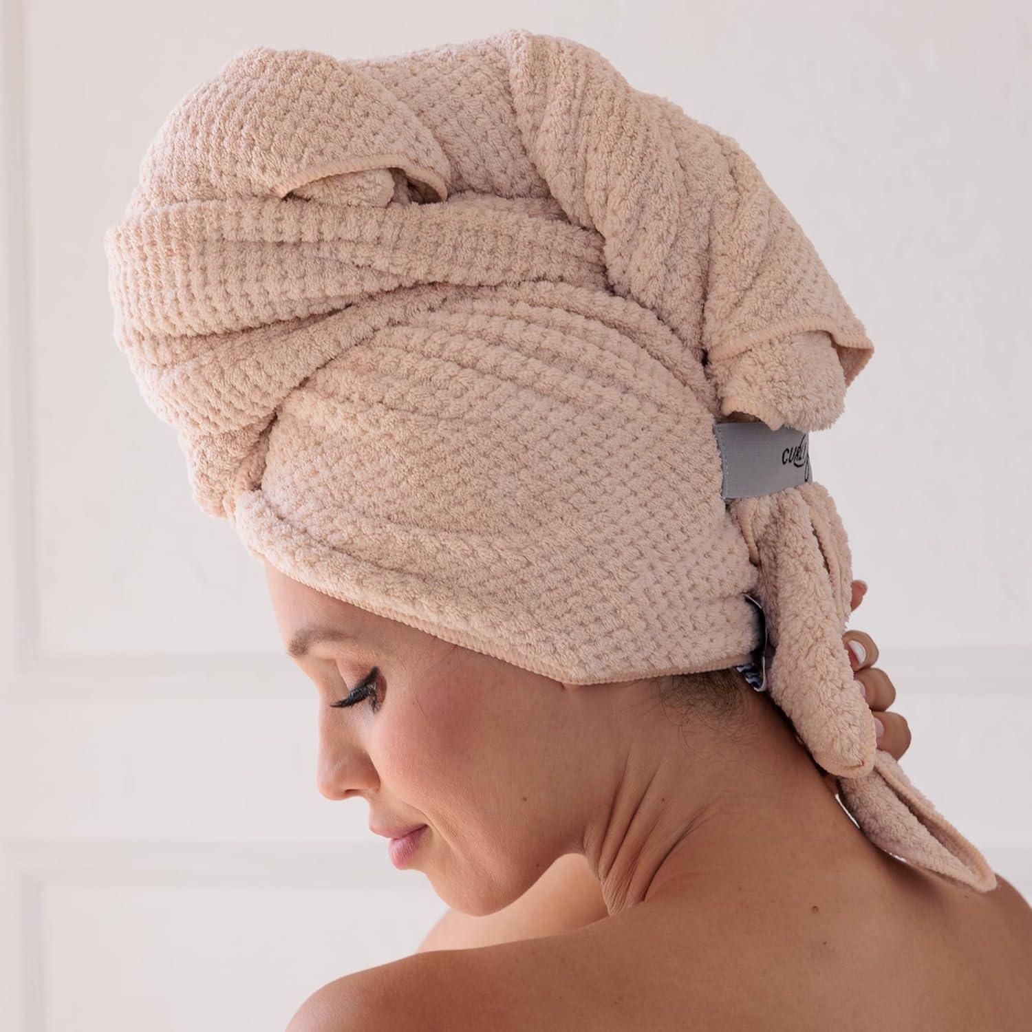 Toalla de Microfibra Curly Girl Coral 104x79 cm Anti-Frizz