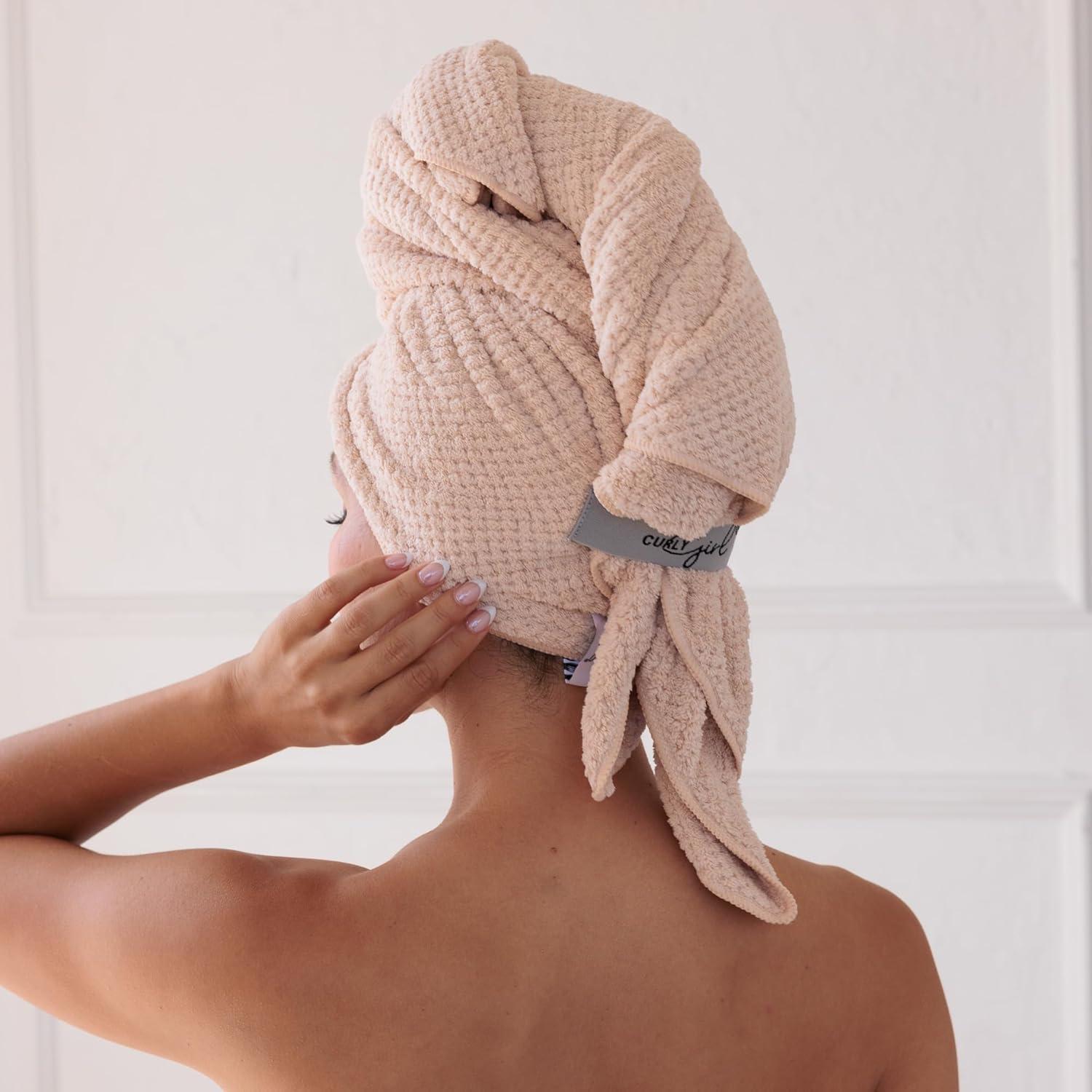 Toalla de Microfibra Curly Girl Coral 104x79 cm Anti-Frizz