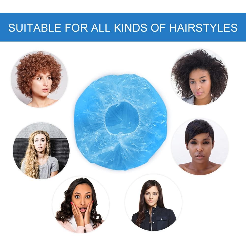 Gorros de Ducha Desechables Maltose 100 Pcs 50.3 cm Azul