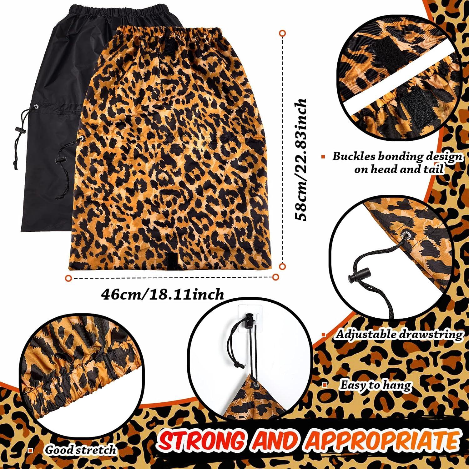 Gorro de Ducha Jumbo SATINIOR 2 Pcs Impermeable Leopardo