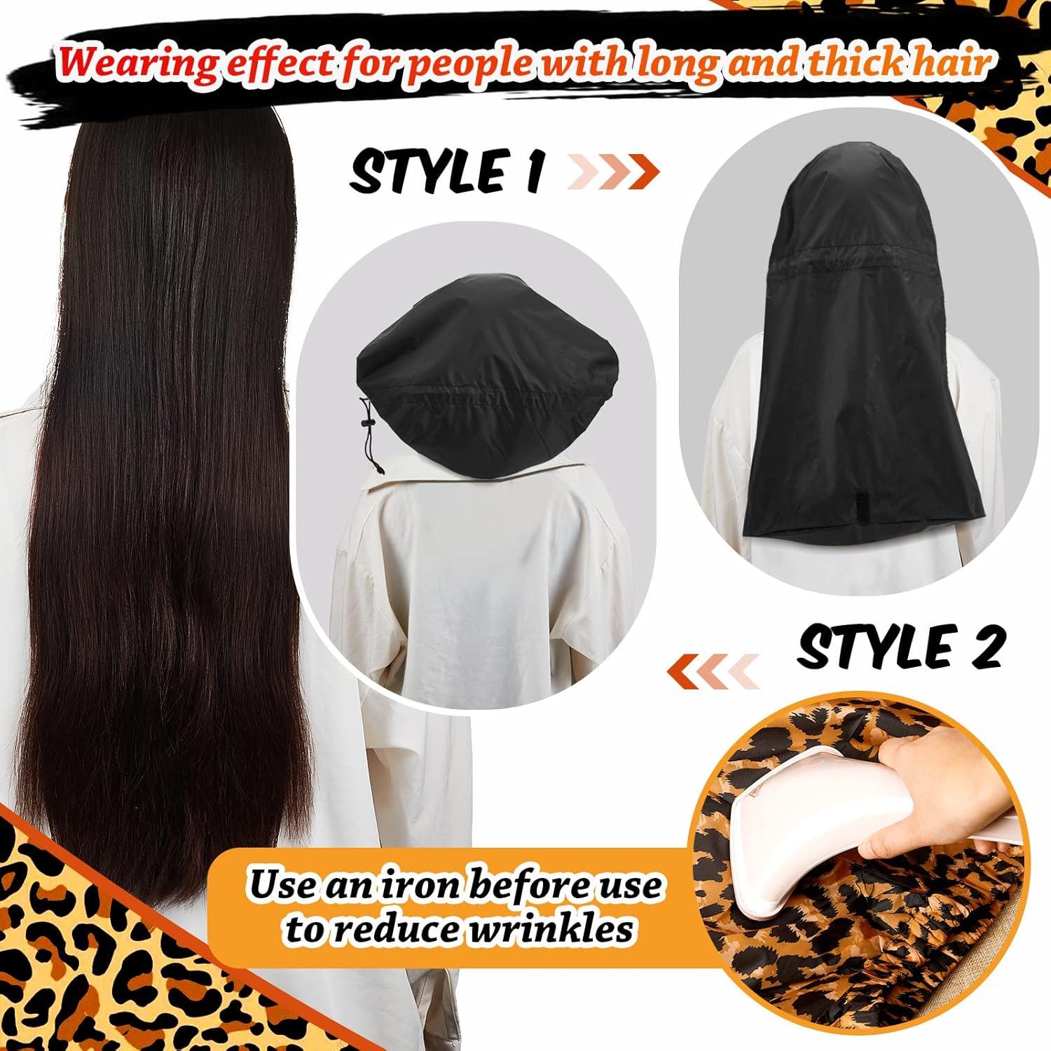 Gorro de Ducha Jumbo SATINIOR 2 Pcs Impermeable Leopardo