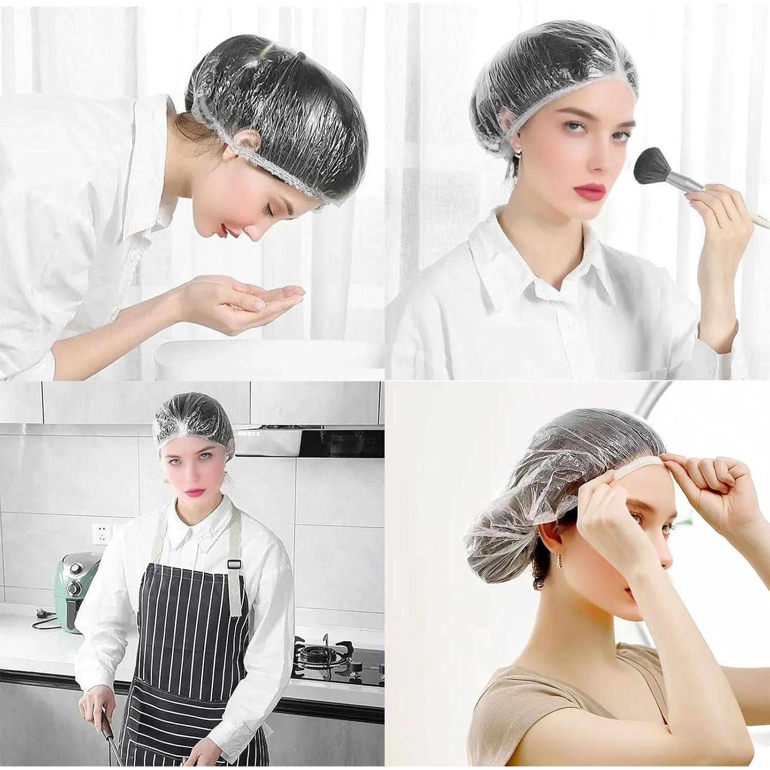 200 Gorras de Ducha Desechables Transparentes Tihzheoy 46 cm