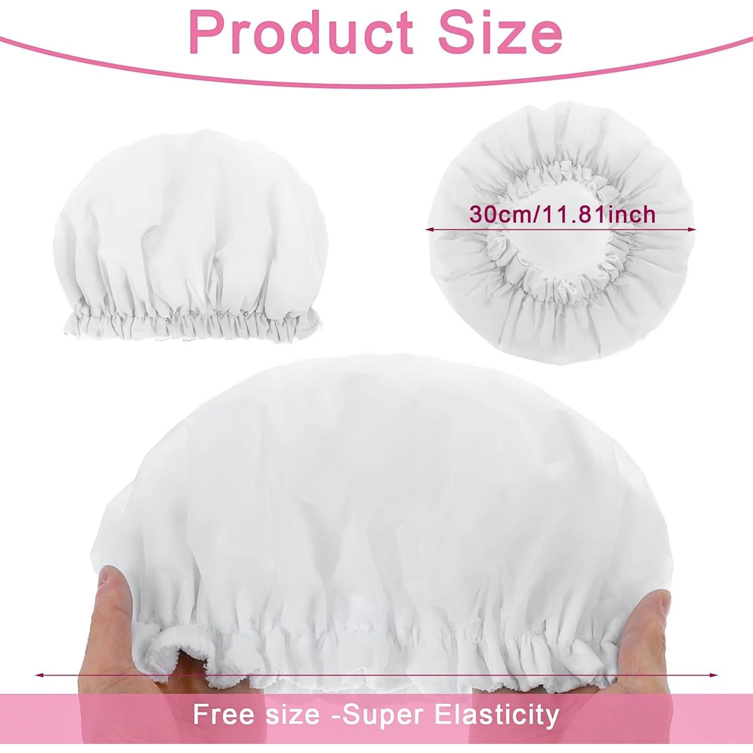 Gorro de Ducha Reutilizable JIYIN Doble Capa Impermeable 30cm