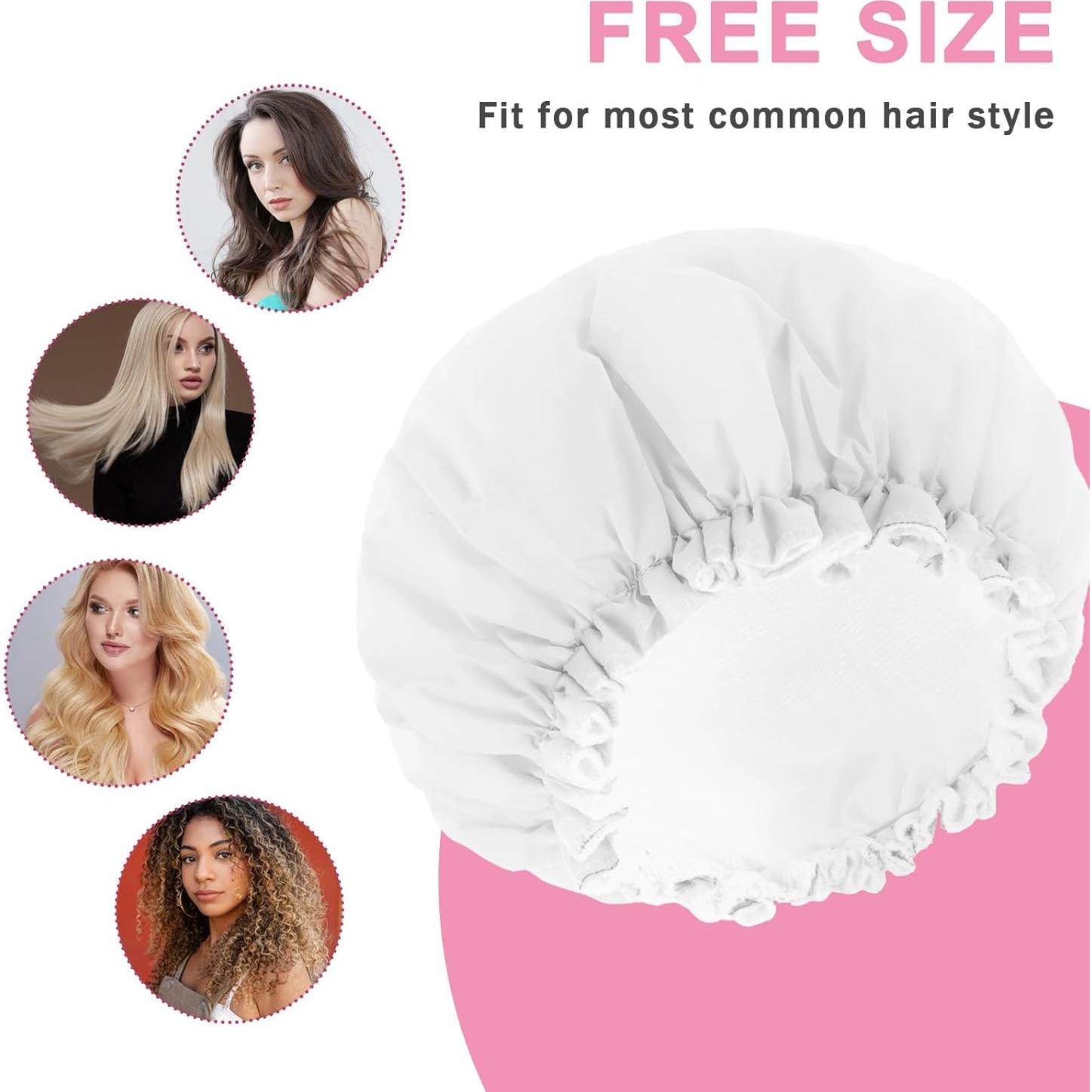 Gorro de Ducha Reutilizable JIYIN Doble Capa Impermeable 30cm