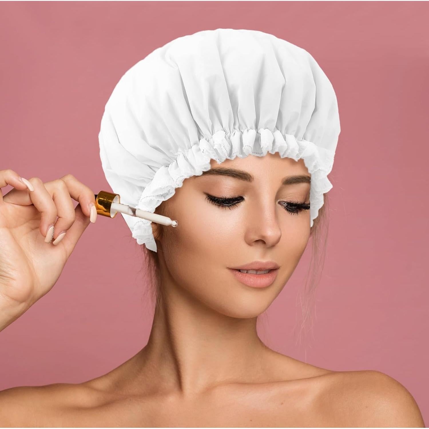 Gorro de Ducha Reutilizable JIYIN Doble Capa Impermeable 30cm