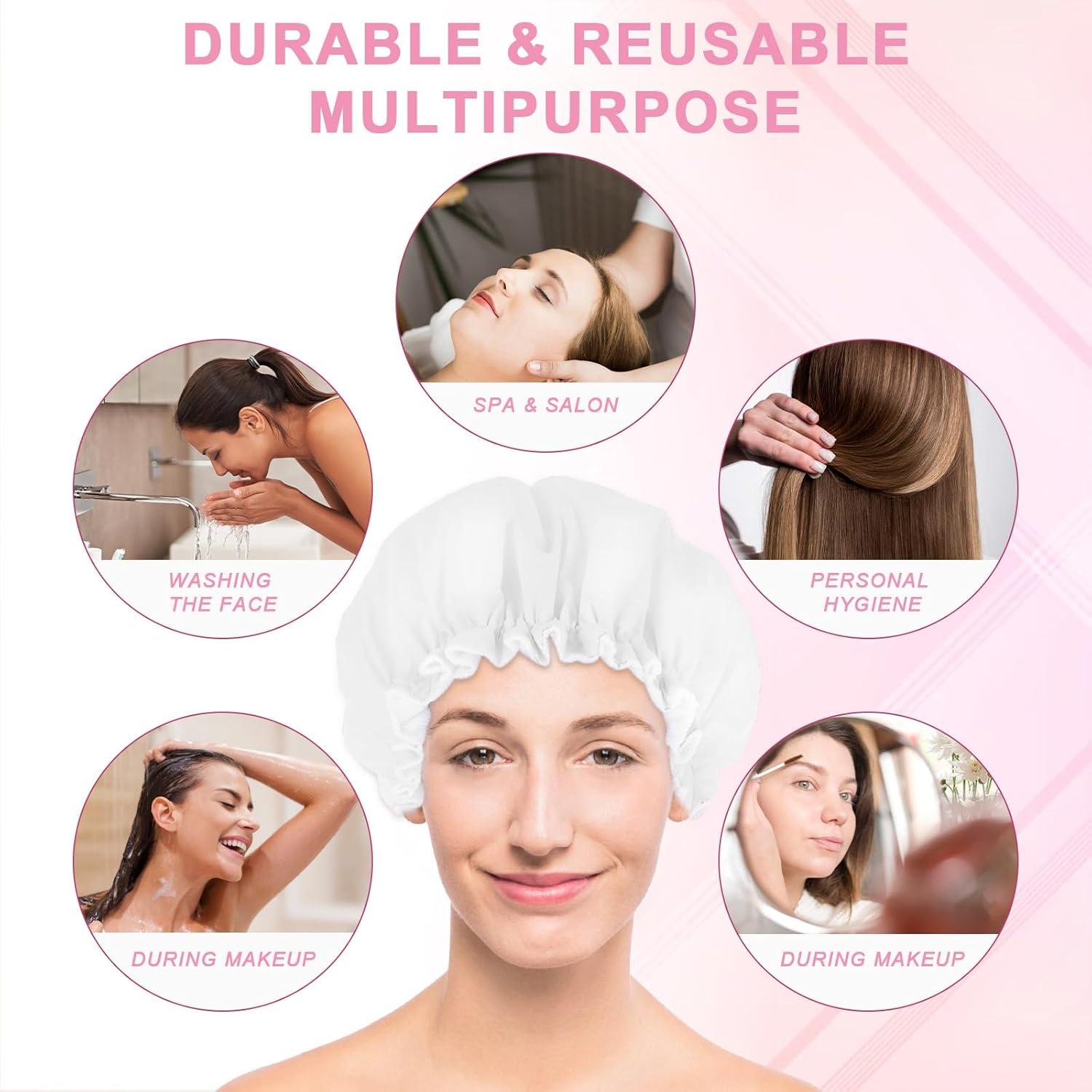 Gorro de Ducha Reutilizable JIYIN Doble Capa Impermeable 30cm