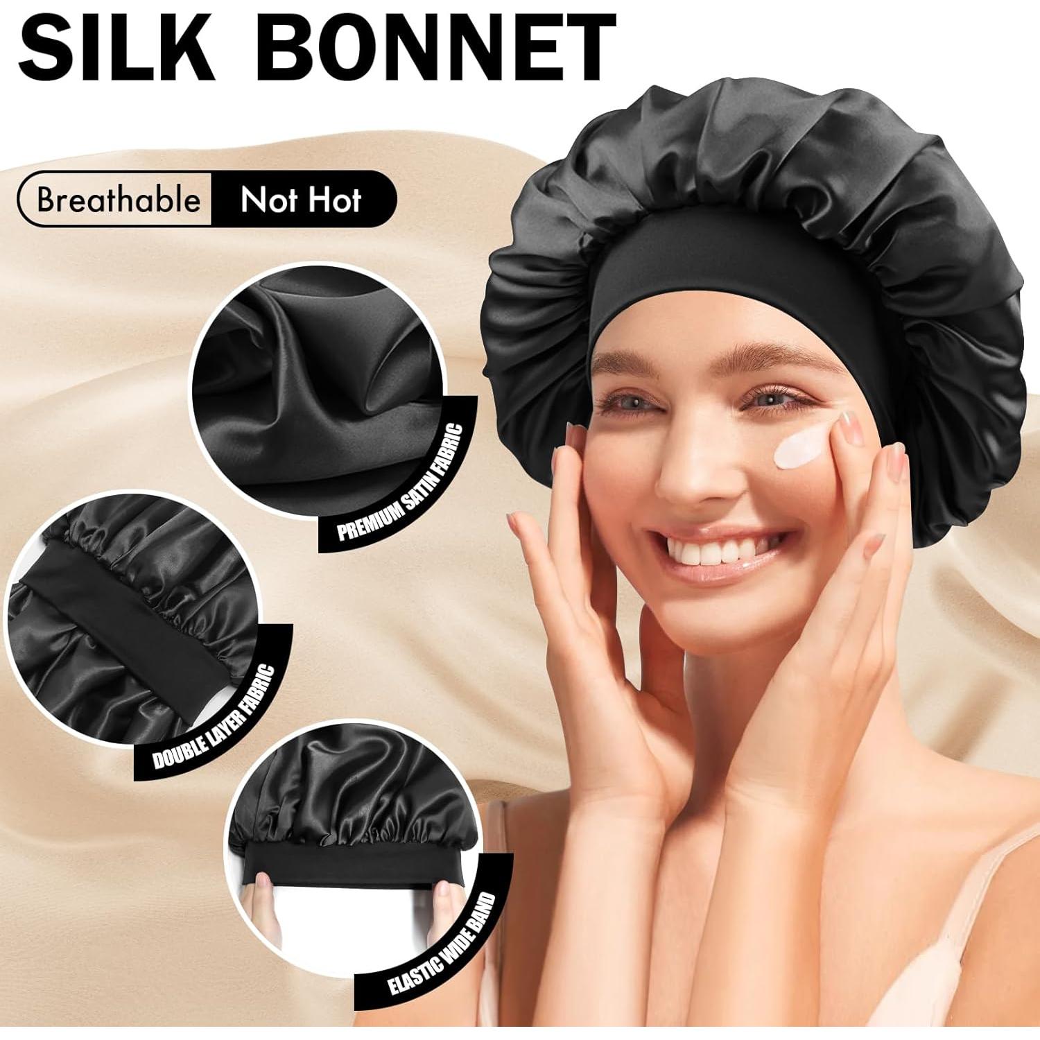 Bonete de Seda Satinada Doitory para Dormir Unisex 35.56 cm