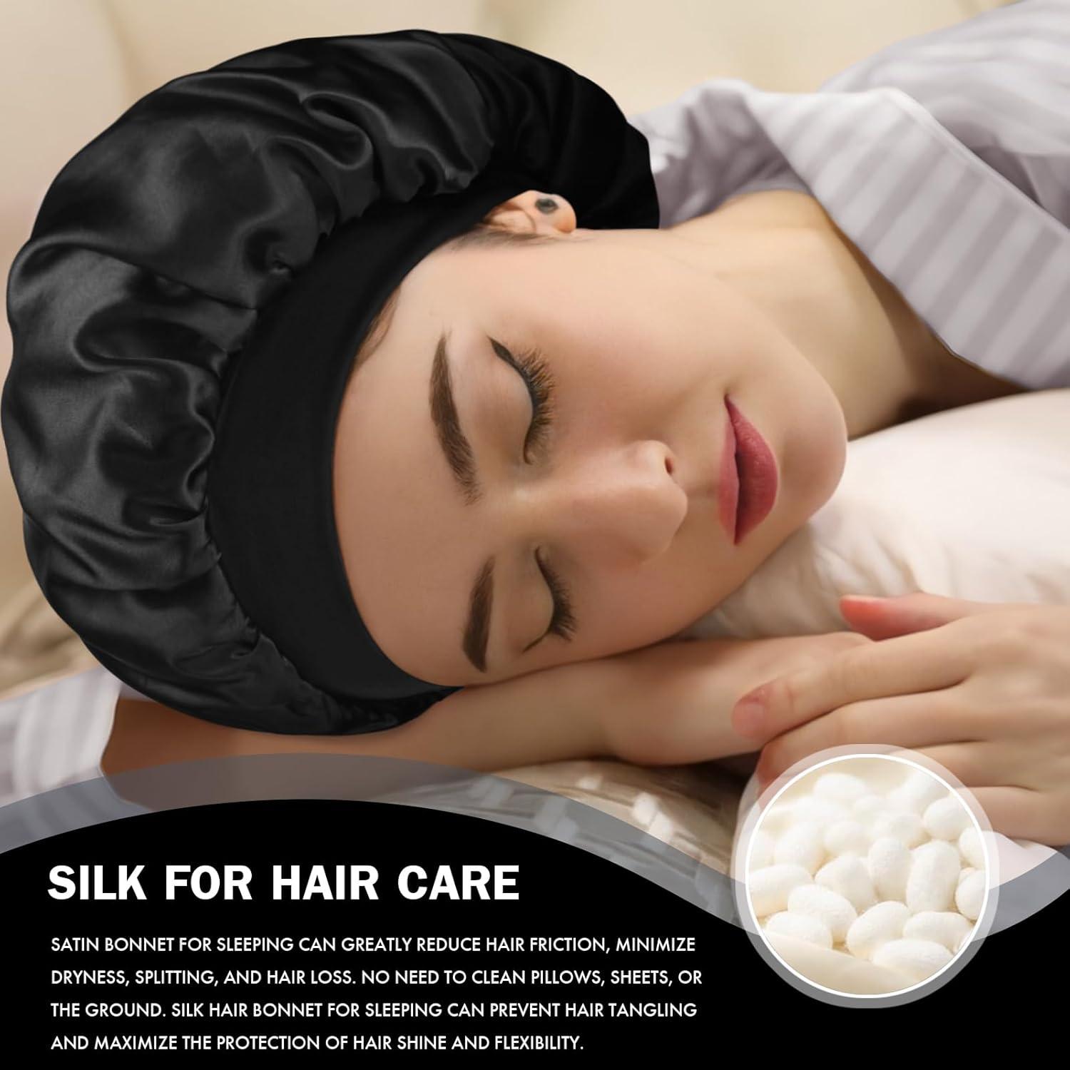 Bonete de Seda Satinada Doitory para Dormir Unisex 35.56 cm