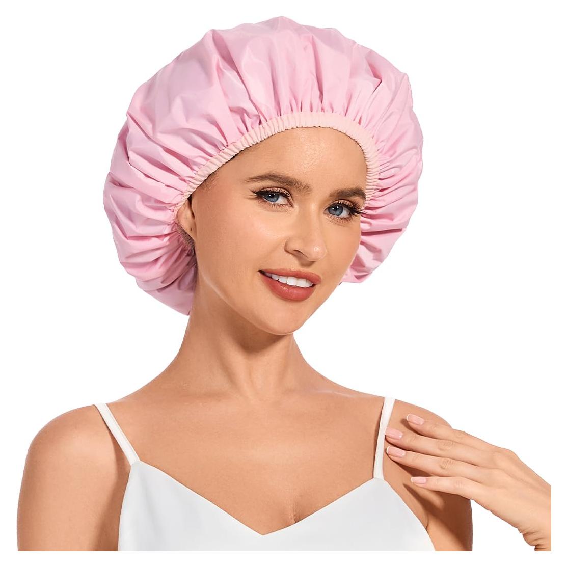 Gorro de Ducha Impermeable Reutilizable Kafteri Rosa Grande