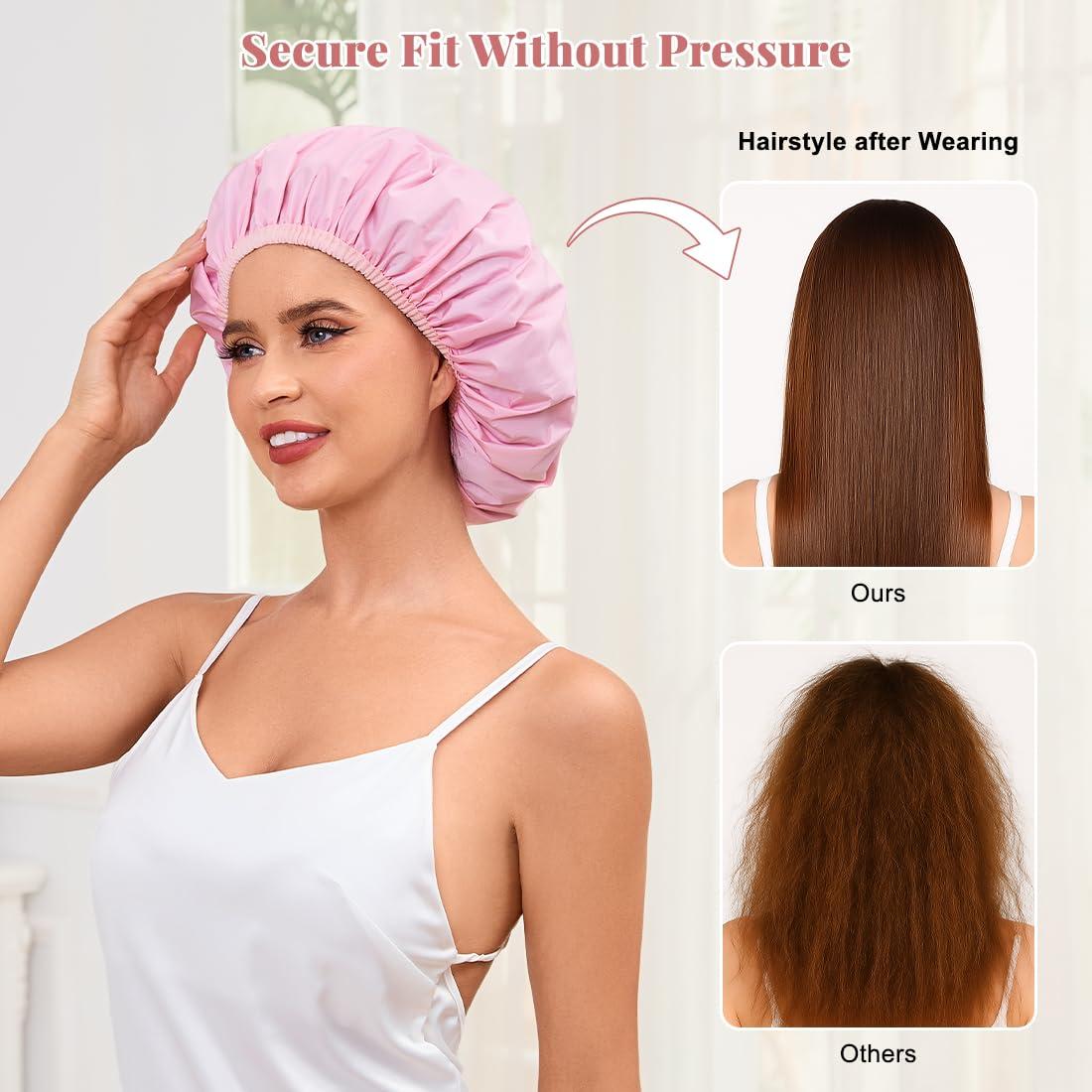 Gorro de Ducha Impermeable Reutilizable Kafteri Rosa Grande