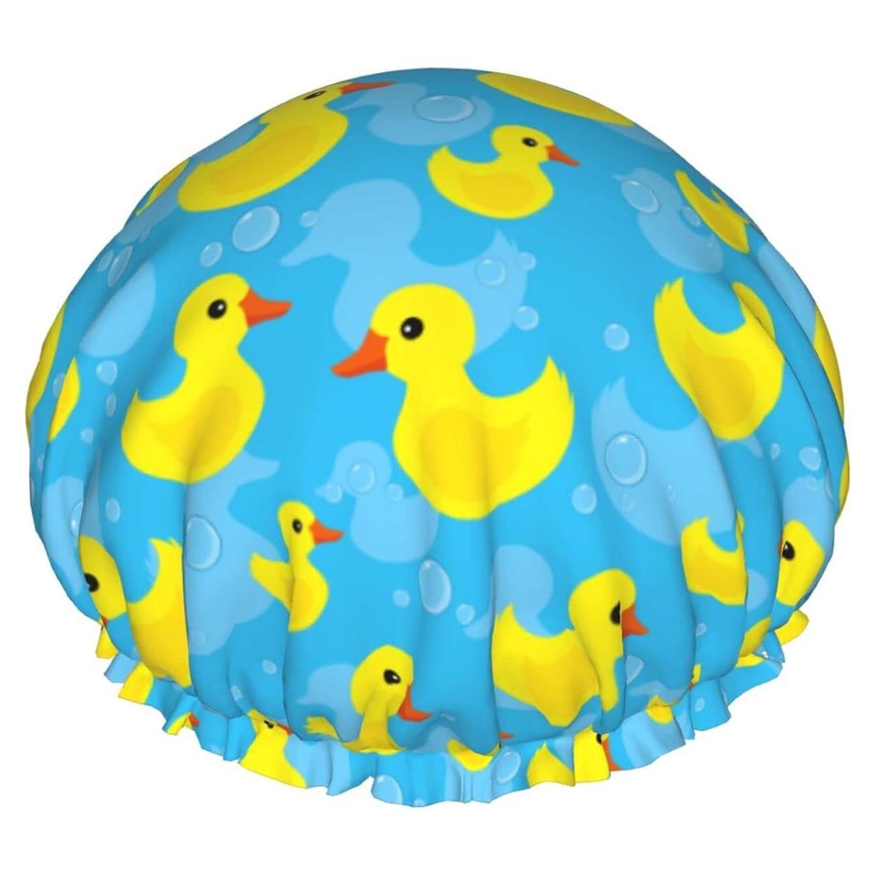 Gorro de Ducha Impermeable Reutilizable Yinzaishe Patito de Goma