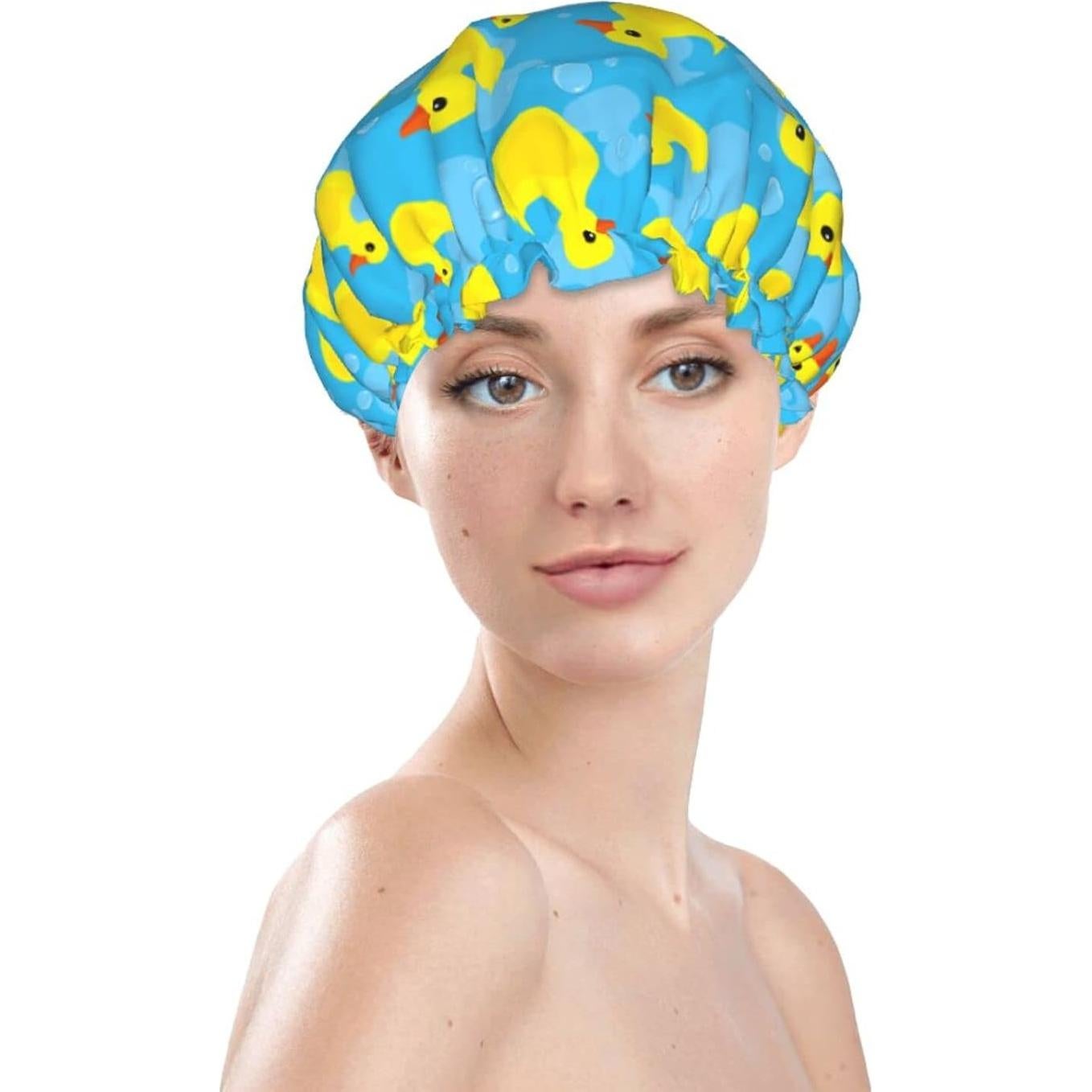 Gorro de Ducha Impermeable Reutilizable Yinzaishe Patito de Goma