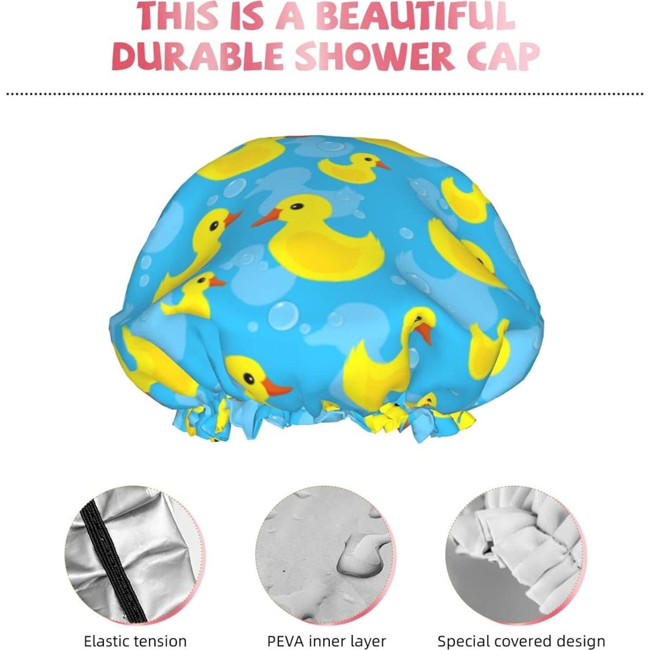 Gorro de Ducha Impermeable Reutilizable Yinzaishe Patito de Goma