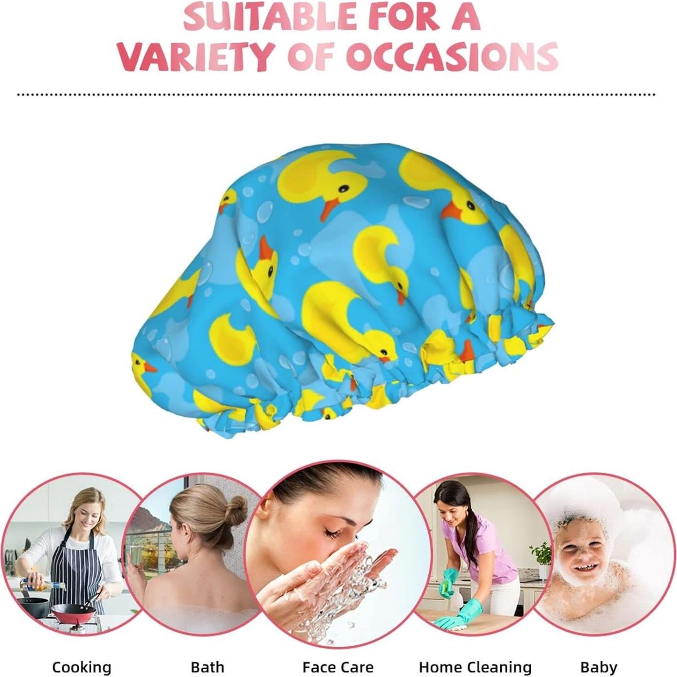 Gorro de Ducha Impermeable Reutilizable Yinzaishe Patito de Goma