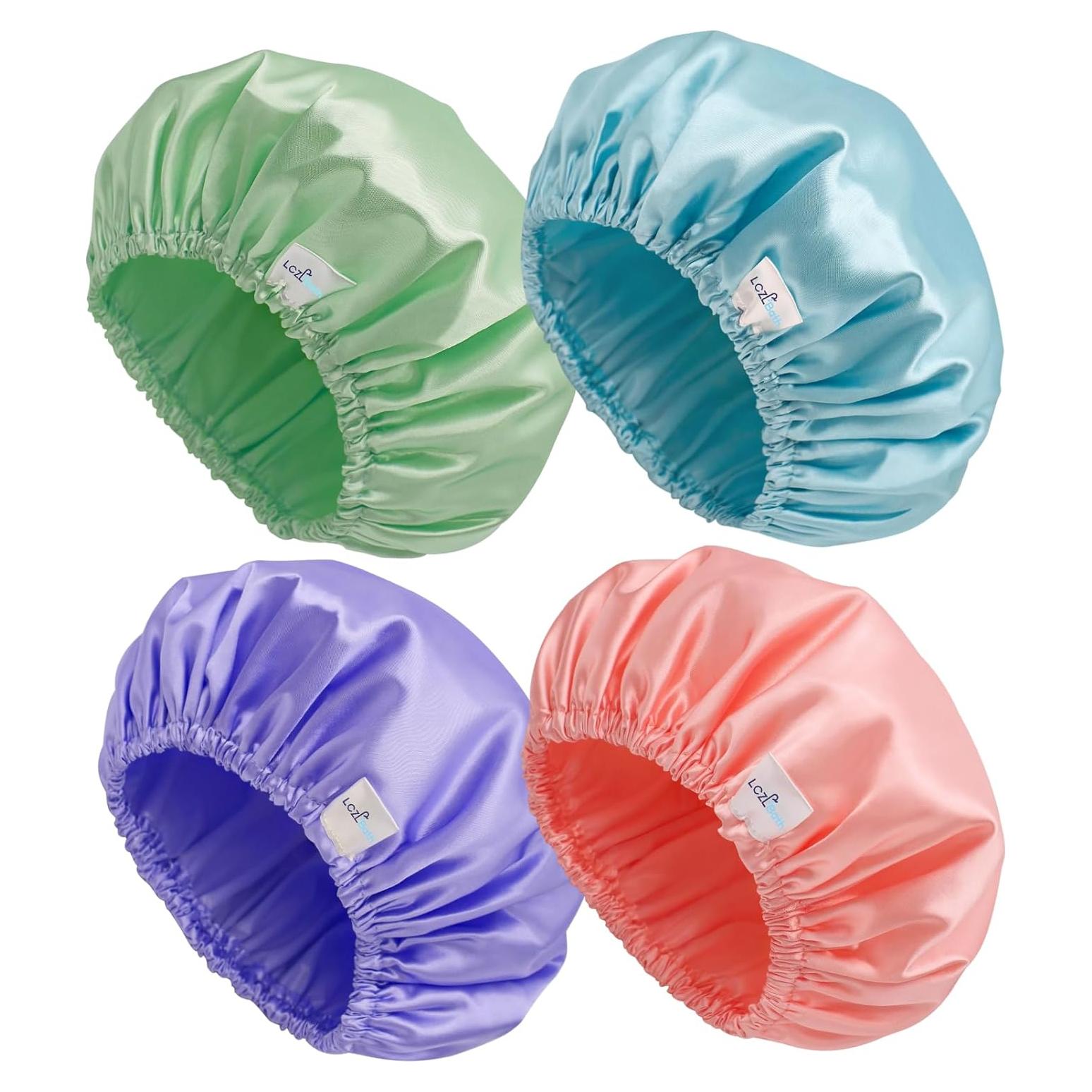 Gorros de Ducha Reutilizables LCZLBath Set 4 Piezas Doble Capa