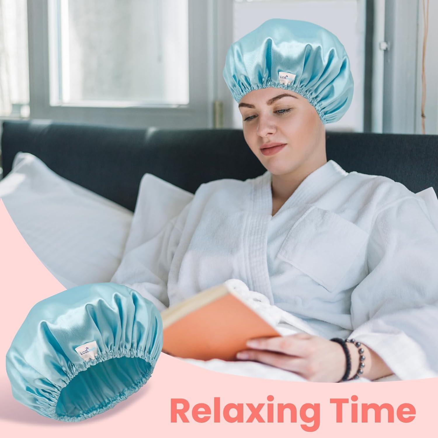 Gorros de Ducha Reutilizables LCZLBath Set 4 Piezas Doble Capa