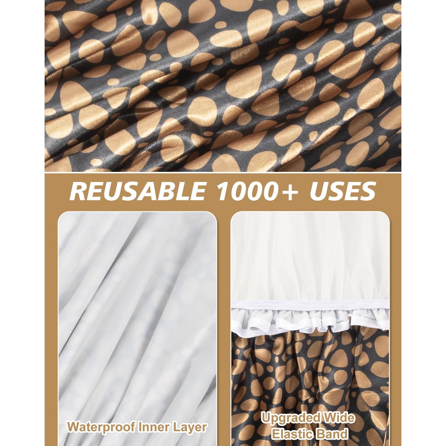 Gorro de Ducha Aquior Doble Forro Impermeable Leopardo