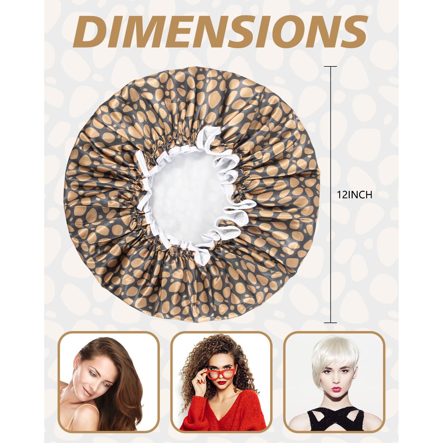 Gorro de Ducha Aquior Doble Forro Impermeable Leopardo