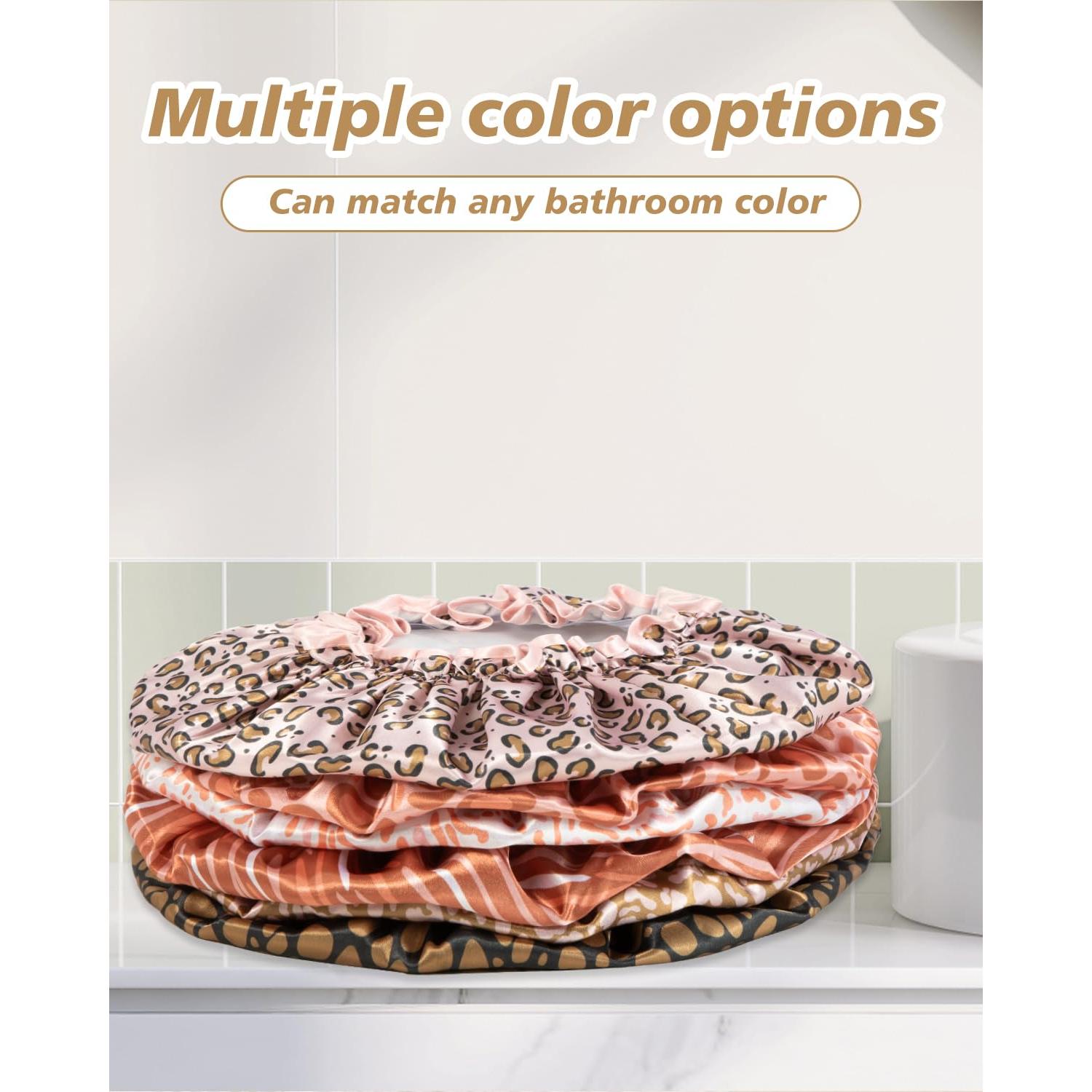 Gorro de Ducha Aquior Doble Forro Impermeable Leopardo