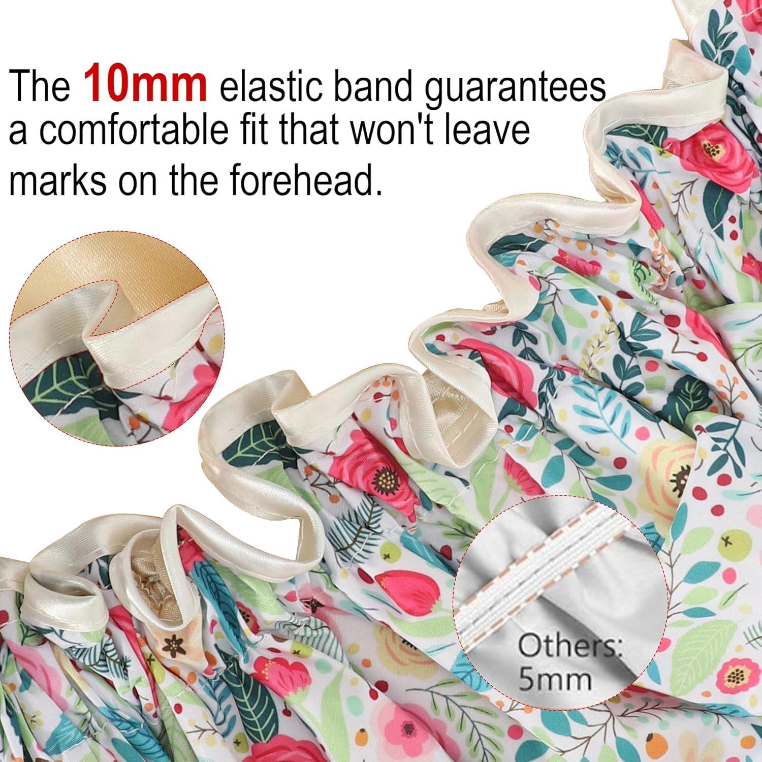 Gorro de Ducha Reutilizable TSHELOVE Rojo Floral Extra Grande