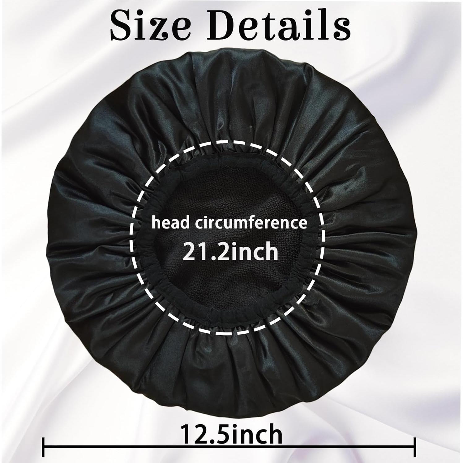 Gorro de Ducha Reutilizable Impermeable Choshion Negro 24.89x19.81cm