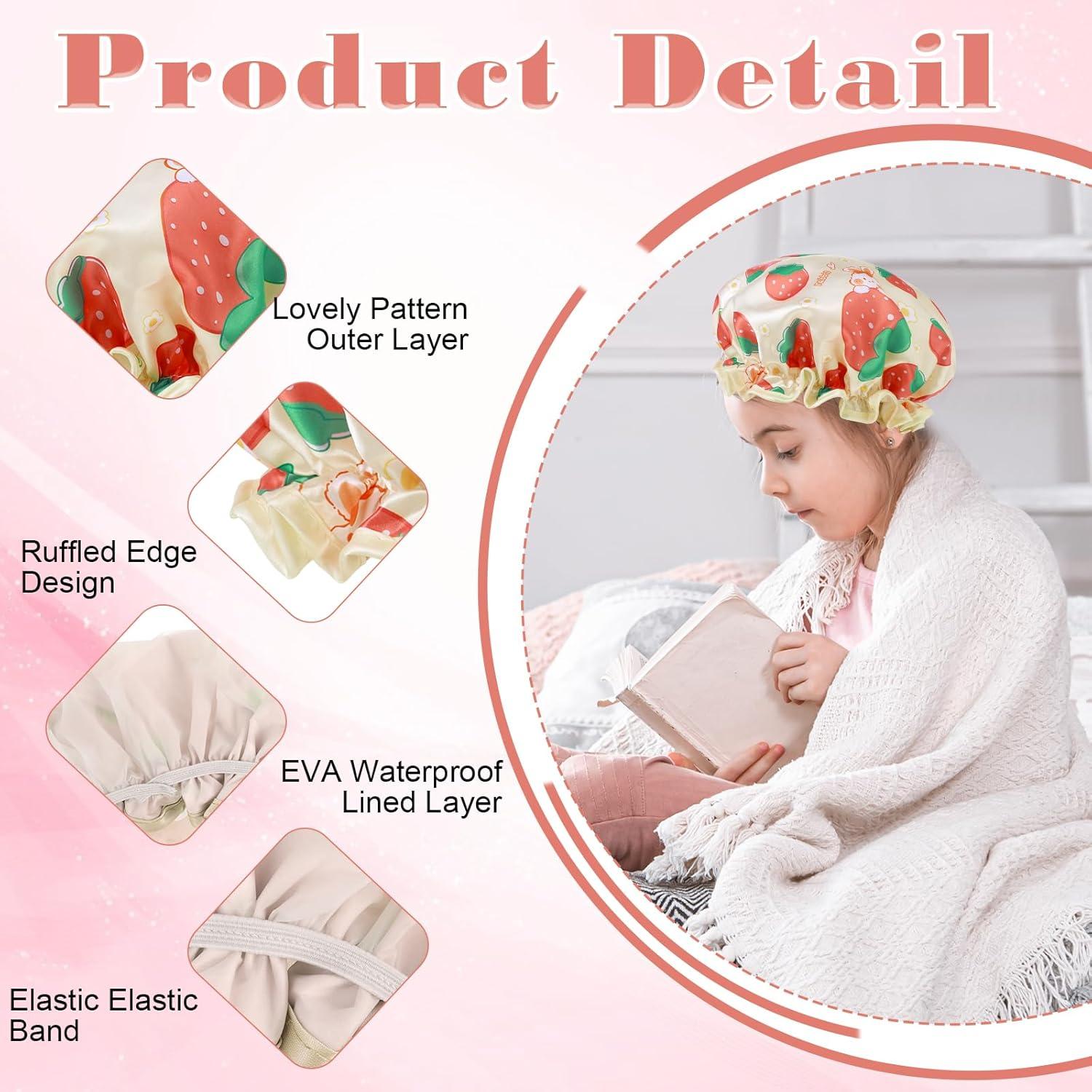 2 Gorras de Ducha Impermeables para Niños LXUEJIE - Colorido