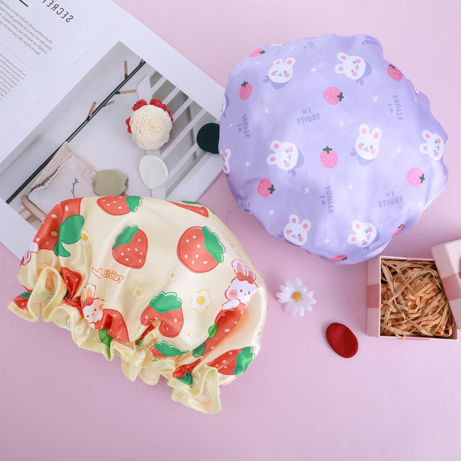 2 Gorras de Ducha Impermeables para Niños LXUEJIE - Colorido