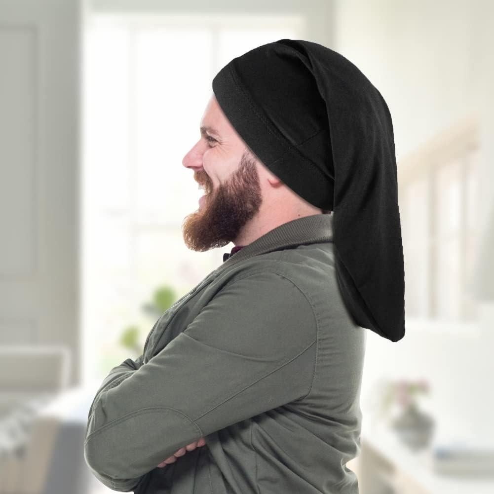 Juego de 2 Gorras Negras para Dreadlocks y Trenzas - Tela Transpirable