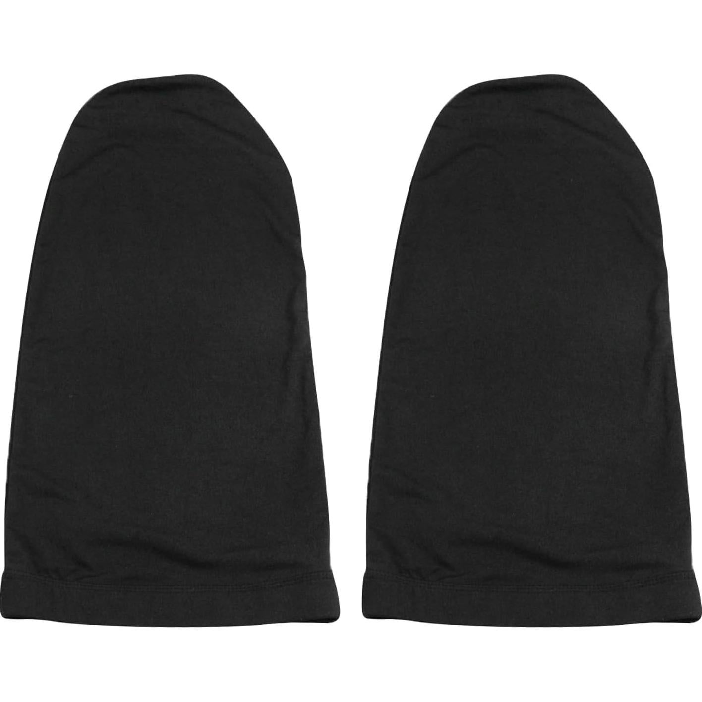 Juego de 2 Gorras Negras para Dreadlocks y Trenzas - Tela Transpirable