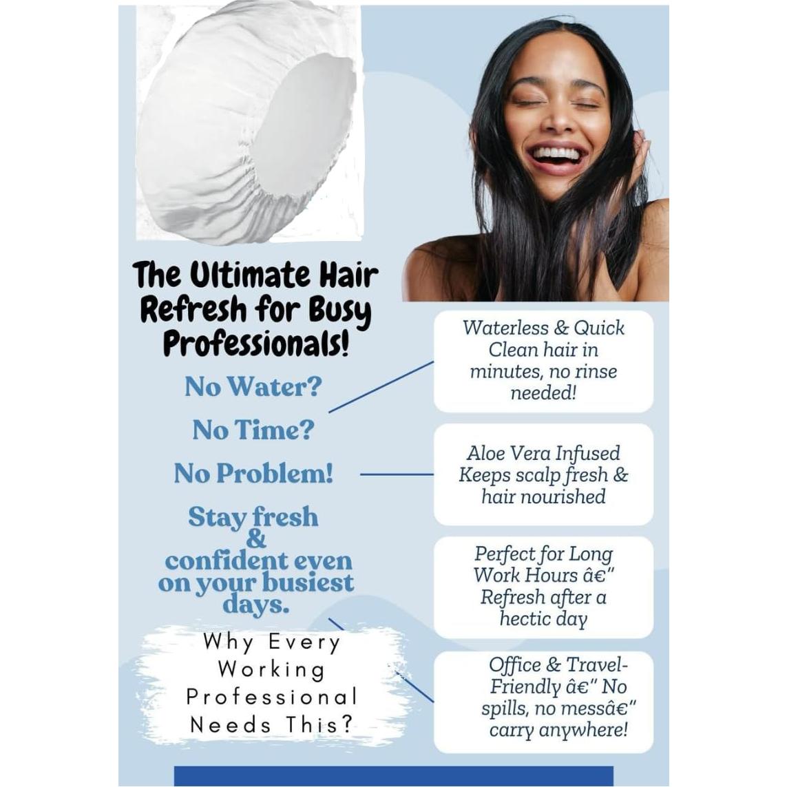 Gorros de Champú Sin Enjuague LineMedCare - 3 Paquetes