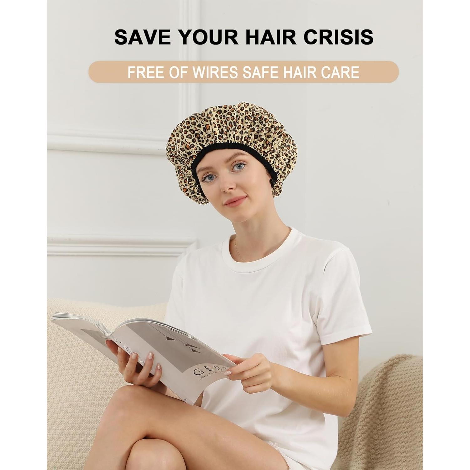 Gorro Térmico Ducha YIZIJIZI 2 Piezas Impermeable 33 cm