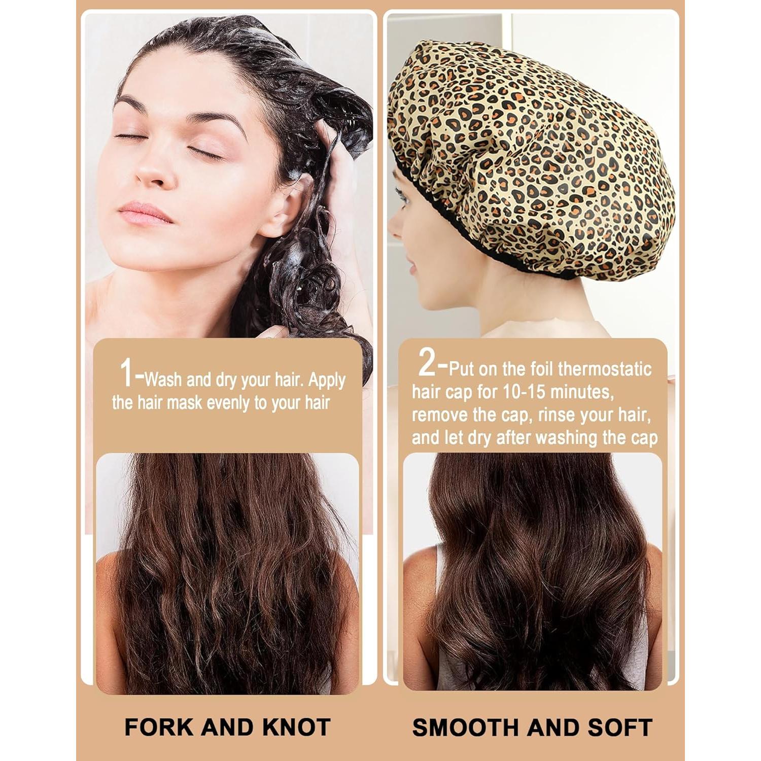 Gorro Térmico Ducha YIZIJIZI 2 Piezas Impermeable 33 cm