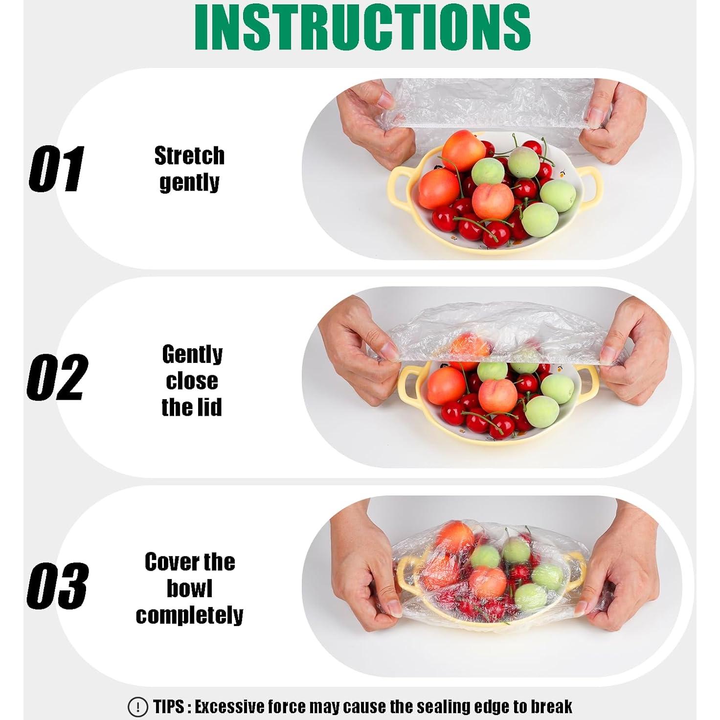 100 Cubiertas de Tazón de Plástico Reutilizables XPINBAO 28 cm