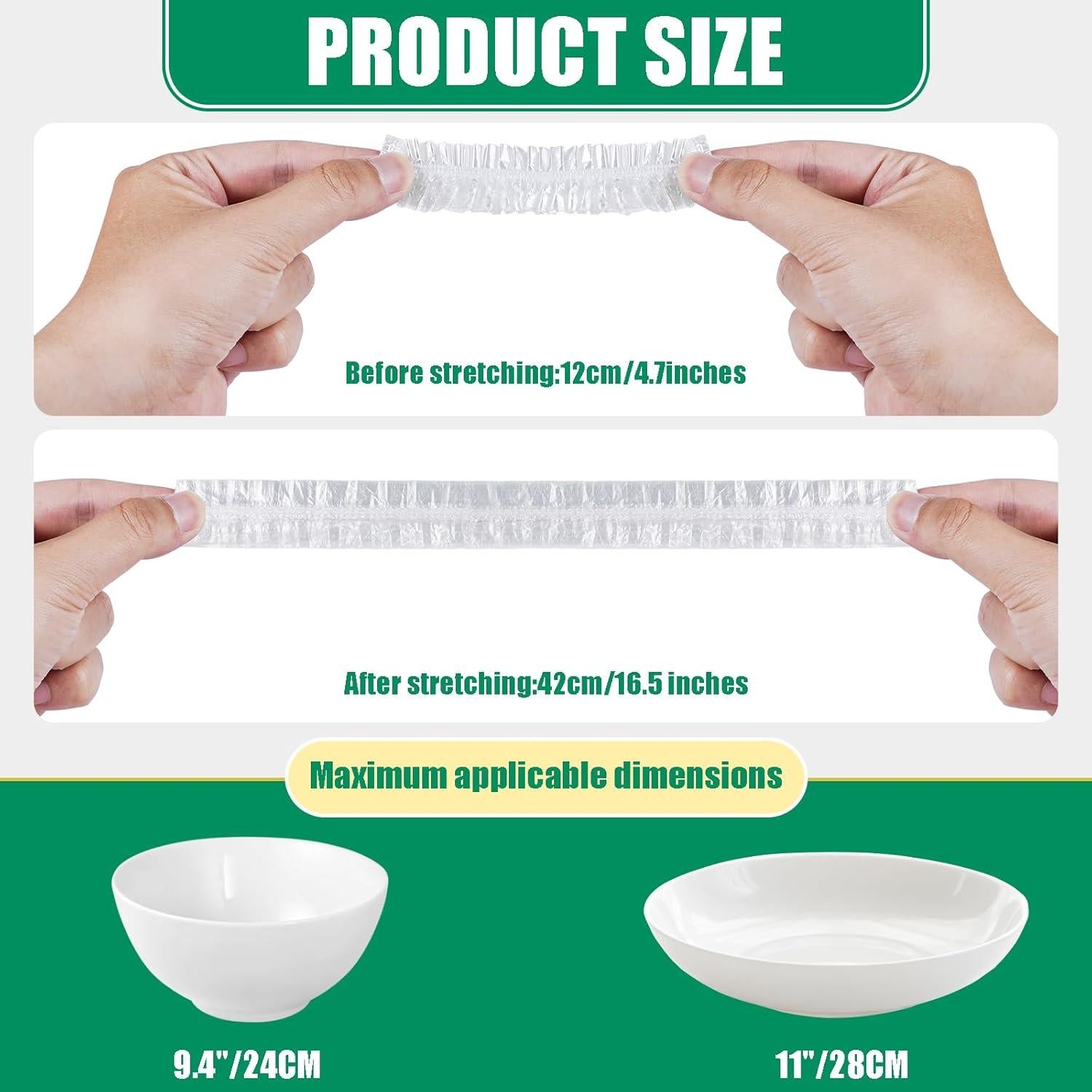 100 Cubiertas de Tazón de Plástico Reutilizables XPINBAO 28 cm