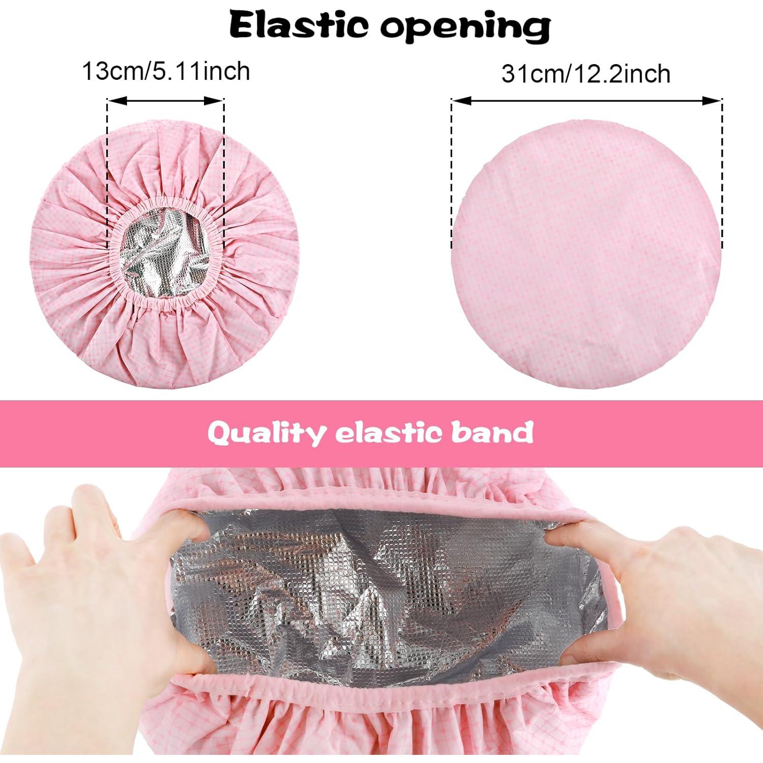 Gorros de Tratamiento Capilar Prasacco 2 Pcs Rosa Doble Capa